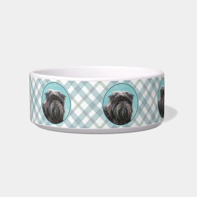Affenpinscher Painting - Cute Original Dog Art Bowl (Left)