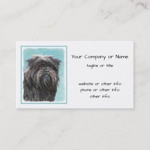 Affenpinscher Painting _ Cute Original Dog Art Business Card