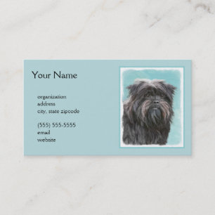Affenpinscher Painting - Cute Original Dog Art Business Card