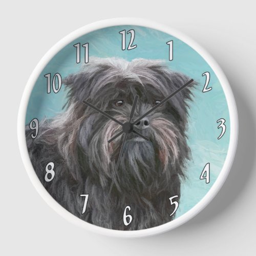 Affenpinscher Painting _ Cute Original Dog Art Clock