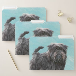 Affenpinscher Painting - Cute Original Dog Art File Folder