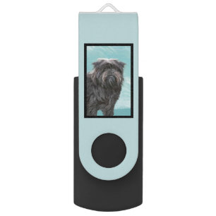 Affenpinscher Painting - Cute Original Dog Art Flash Drive