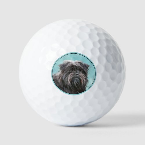 Affenpinscher Painting _ Cute Original Dog Art Golf Balls