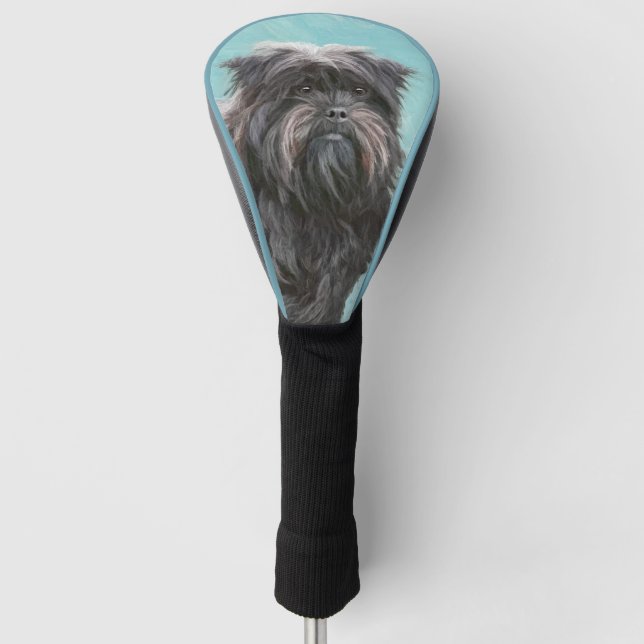 Affenpinscher Painting - Cute Original Dog Art Golf Head Cover (Front)