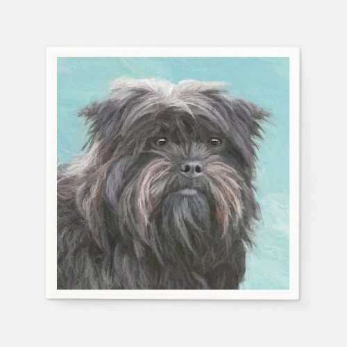 Affenpinscher Painting _ Cute Original Dog Art Napkins