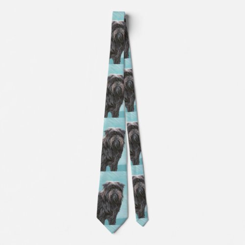 Affenpinscher Painting _ Cute Original Dog Art Neck Tie
