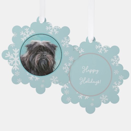 Affenpinscher Painting _ Cute Original Dog Art Ornament Card