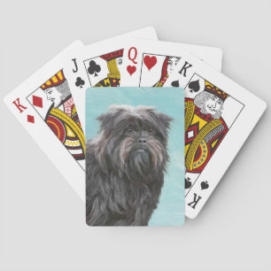 Affenpinscher Painting - Cute Original Dog Art Poker Cards