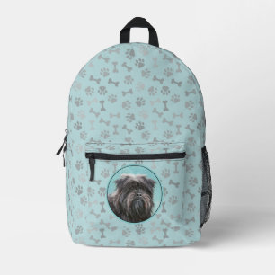 Affenpinscher Painting - Cute Original Dog Art Printed Backpack