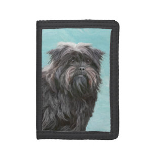 Affenpinscher Painting - Cute Original Dog Art Trifold Wallet