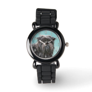 Affenpinscher Painting - Cute Original Dog Art Watch