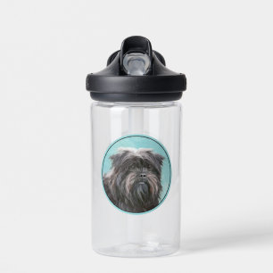 Affenpinscher Painting - Cute Original Dog Art Water Bottle