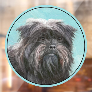 Affenpinscher Painting - Cute Original Dog Art Window Cling
