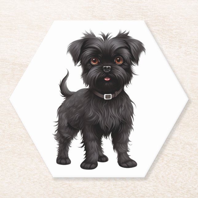 Affenpinscher Paper Coaster (Front)