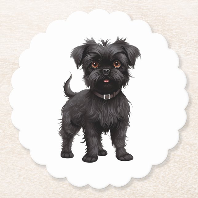 Affenpinscher Paper Coaster (Front)