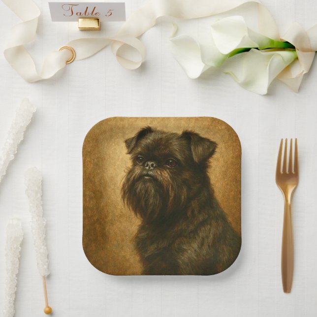 Affenpinscher Paper Plates (Wedding)