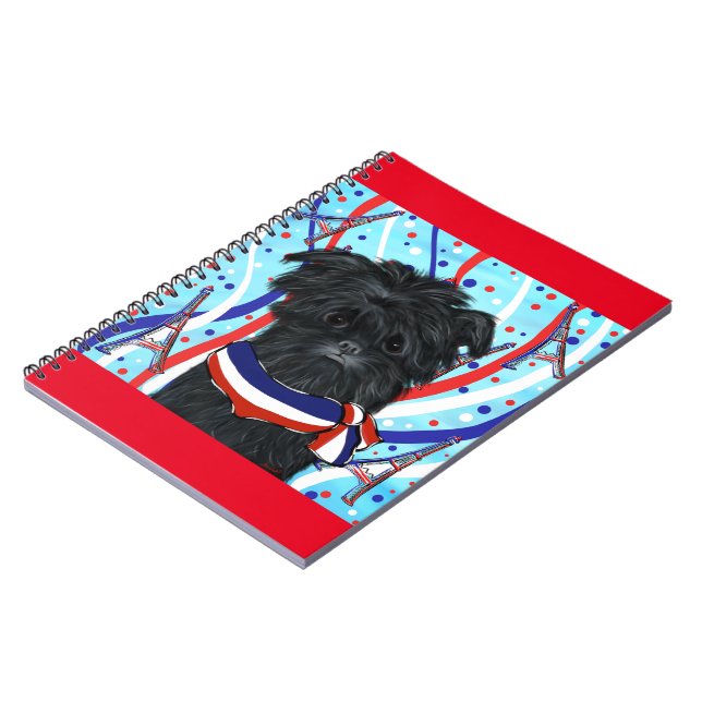Affenpinscher Paris Notebook (Left Side)
