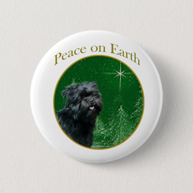 Affenpinscher Peace Button (Front)