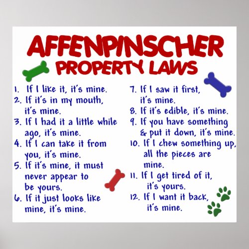 Affenpinscher Property Laws 2 Poster