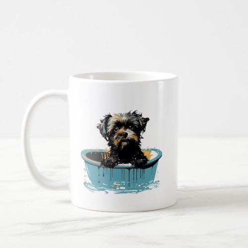 Affenpinscher Puppy in a Tub Coffee Mug
