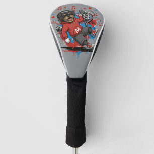 Affenpinscher Rock Star Singer Musical Podcast Art Golf Head Cover