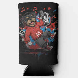 Affenpinscher Rock Star Singer Musical Podcast Art Seltzer Can Cooler