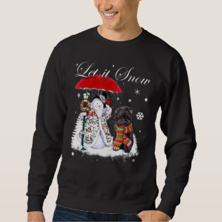 Affenpinscher Santa Dog Christmas Snowman Xmas Paj Sweatshirt