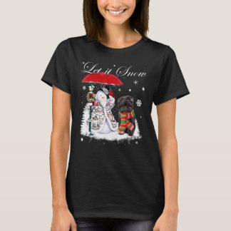 Affenpinscher Santa Dog Christmas Snowman Xmas Paj T-Shirt