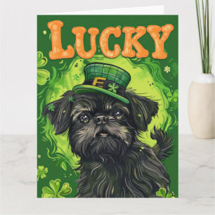 Affenpinscher St. Patrick's Day Dress Card