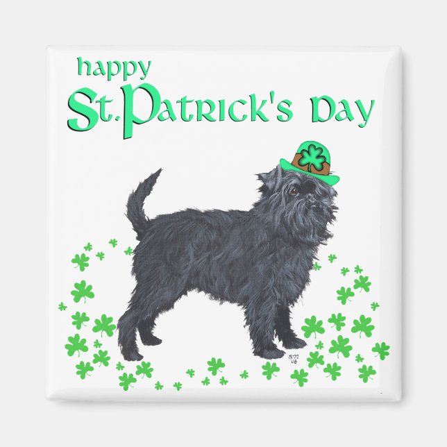 Affenpinscher St Patricks Day Magnet (Front)