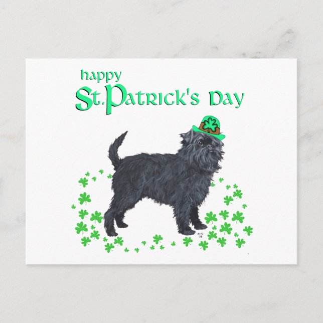 Affenpinscher St Patricks Day Postcard (Front)