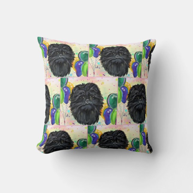 Affenpinscher Throw Pillow (Front)