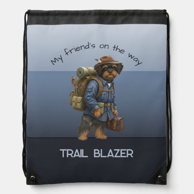 Affenpinscher Trail Blazer Hiker Adventure Drawstring Bag (Front)