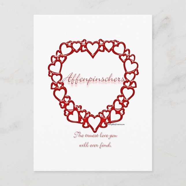 Affenpinscher True Love Postcard (Front)