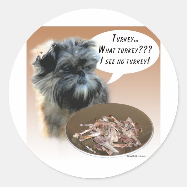 Affenpinscher Turkey Classic Round Sticker (Front)