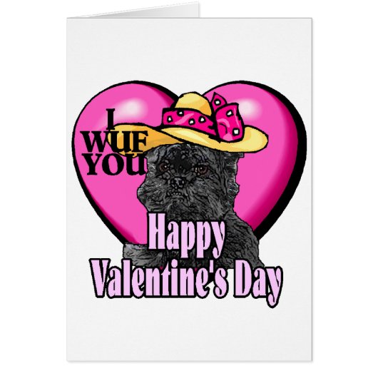 Affenpinscher Valentines Day Cards (Front)