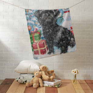 Affenpinscher Winter Wonderland Christmas Joy Baby Blanket