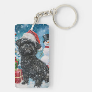 Affenpinscher Winter Wonderland Christmas Joy Keychain