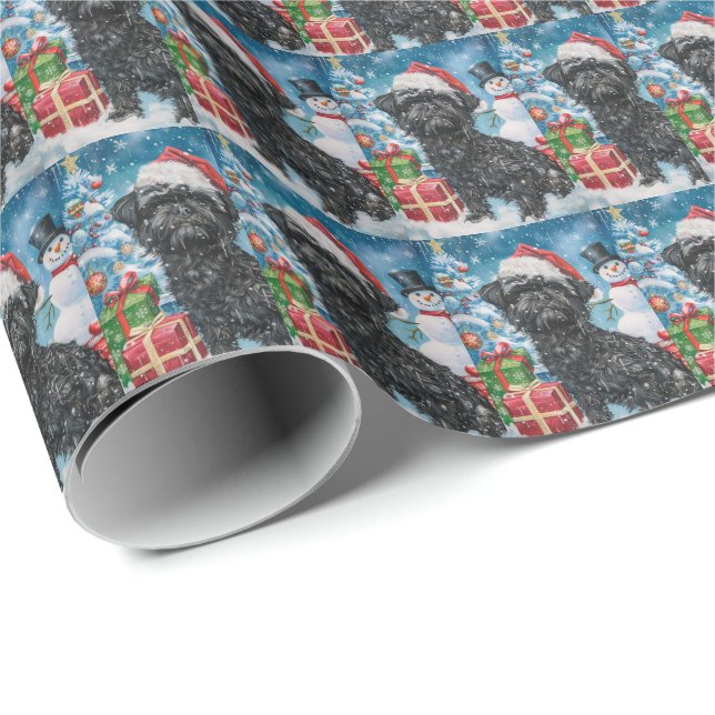 Affenpinscher Winter Wonderland Christmas Joy Wrapping Paper (Roll Corner)