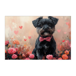 Affenpinscher with Roses - Valentine's Day Acrylic Print