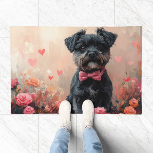Affenpinscher with Roses - Valentine's Day Doormat