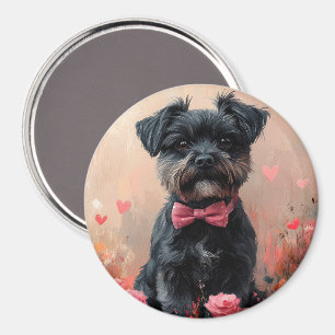 Affenpinscher with Roses - Valentine's Day Magnet