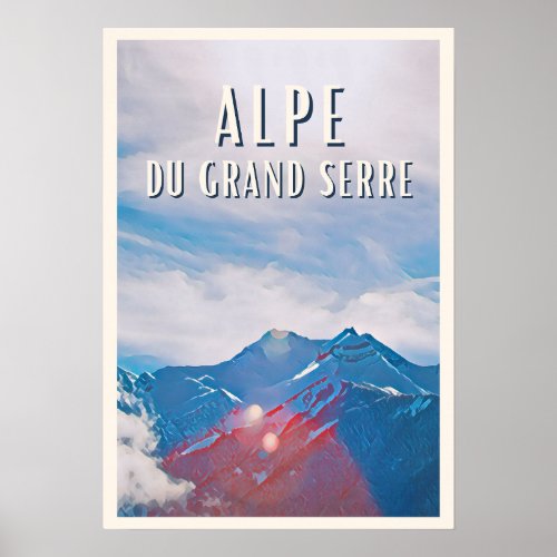 Affiche Alpe du Grand Serre Station de ski Poster