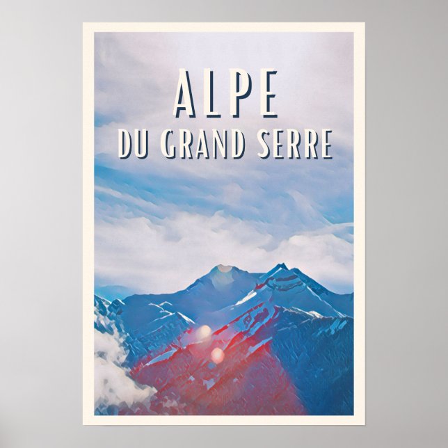 Affiche Alpe du Grand Serre Station de ski Poster (Front)