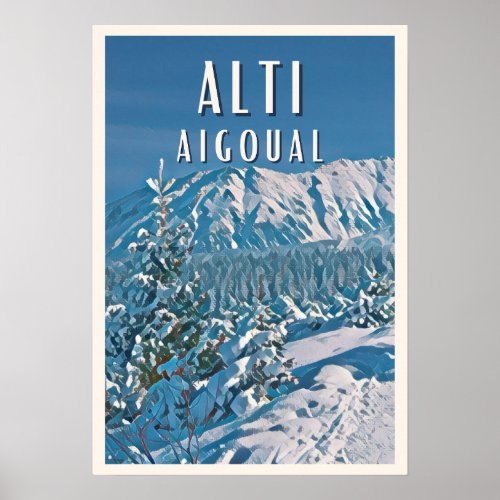 Affiche Alti Aigoual Station de ski Poster