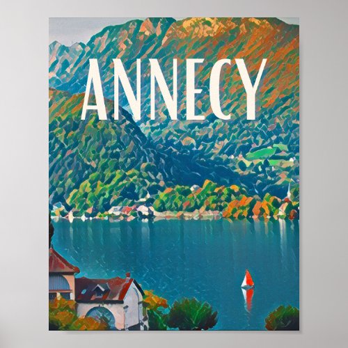 Affiche Annecy Photo Vintage  Poster