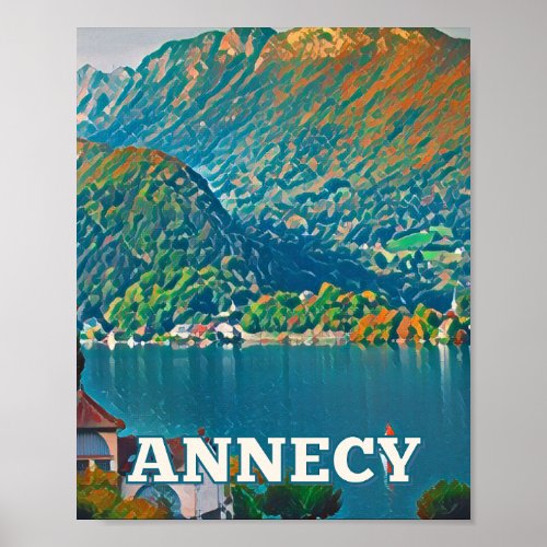 Affiche Annecy Photo Vintage  Poster