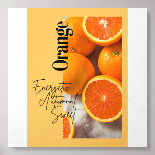 affiche art of orange foam core photo tile
