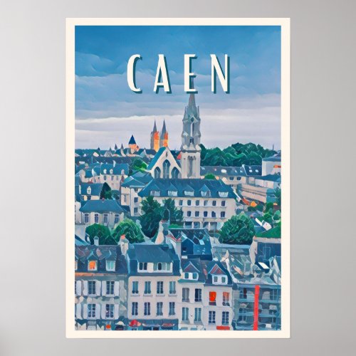 Affiche Caen Photo Vintage  Poster