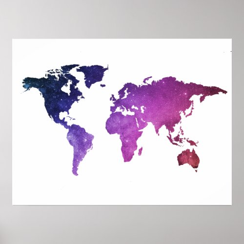 Affiche Carte du monde Poster